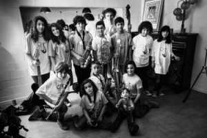 Los integrantes de la formación Sedajazz Kids Band Foto: Loco Club