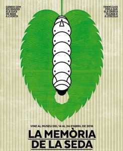 Cartel promocional del taller-museo "La memòria de la seda"